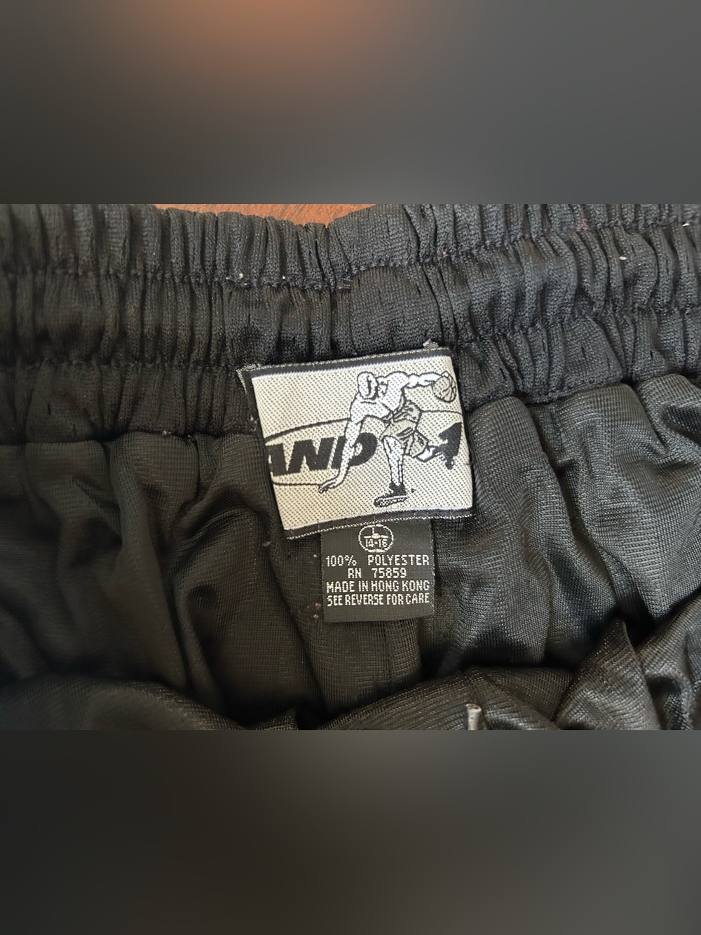 And1 Black Mesh Kids Joggers with Small Logo size L(14-16) vintage - Picture 4 of 7